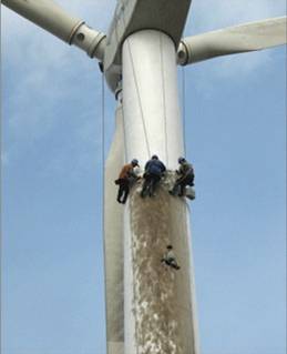 风力发电塔筒设备防腐作业